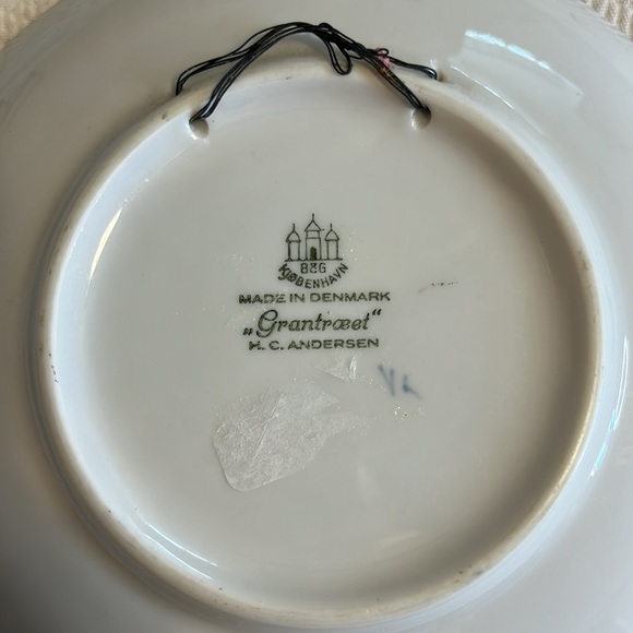 Bing & Grondahl 1964 Jul Aften Christmas plate, "Grantroeet" Rabbit blue & white - Picture 3 of 3